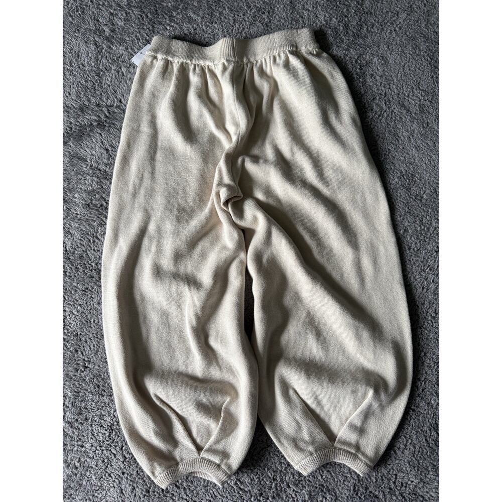 Grayson Mini Beige Knit Jogger Pants Kids 4T Neutral Luxe Lounge NWT